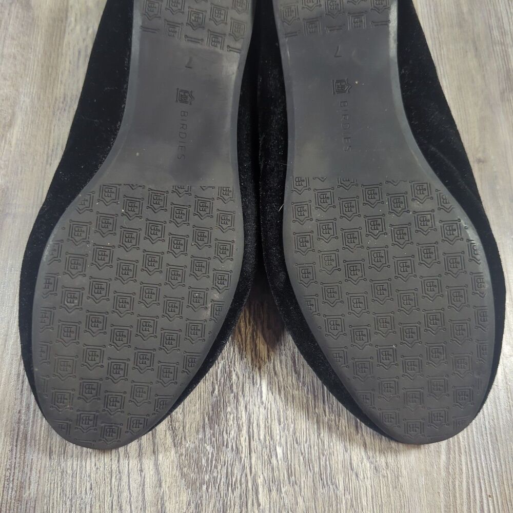 Birdies The Starling Black Velvet Flats Slippers Loafers Slip On Women’s Size 7 - Picture 13 of 14